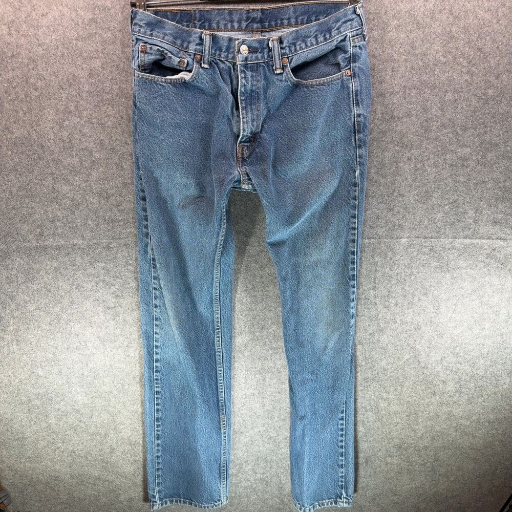 Levi's 501 Vintage Medium Wash Straight Leg Jeans 33x34